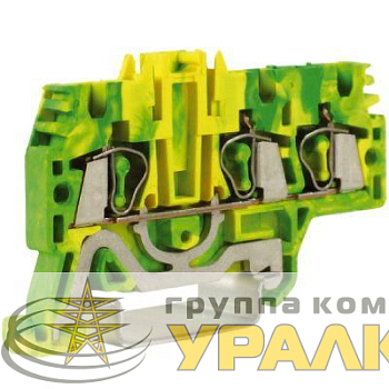 Клемма пруж. HTE.2/1+2 2.5кв.мм желт./зел. DKC 