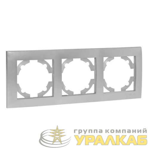 Рамка 3-м Валенсия сталь EKF 