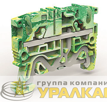 Клемма заземления 2 точки подключения на 2.5кв.мм DKC 