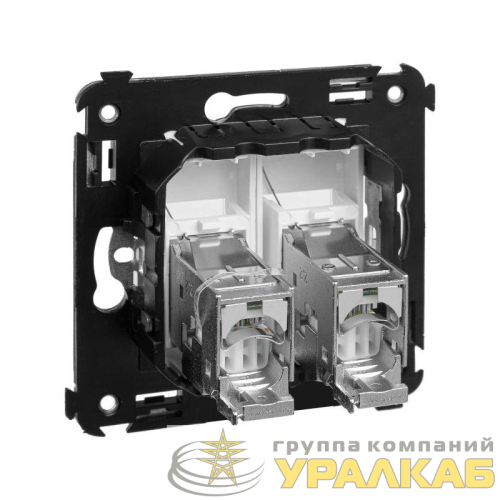 Розетка 2-м RJ-45 СП кат.5e экранированная Avanti "Белое облако" DKC 