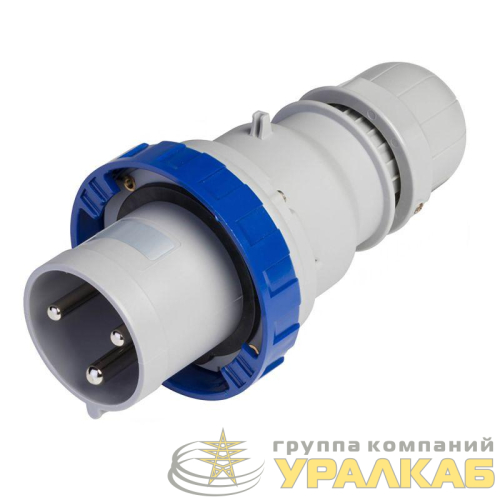 Вилка эл. каб. 63А 2P+E 230В IP67 DKC 