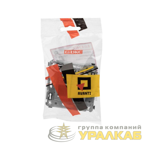 Розетка телефонная 1-м СП Avanti "Закаленная сталь" DKC 