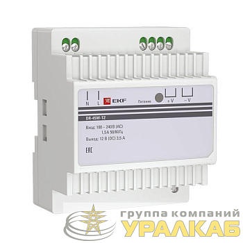Блок питания 12В DR-45W-12 PROxima EKF 