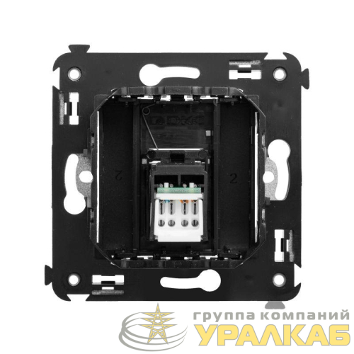 Розетка компьютерная 1-м RJ45 СП кат.6 Avanti "Черный матовый" DKC 