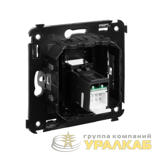 Розетка компьютерная 1-м RJ-45 СП кат.5e Avanti "Черный матовый" DKC 