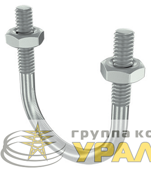 Скоба монтажная U-образ. с резьбой М6 с гайками для труб d1/2дюйм DKC 