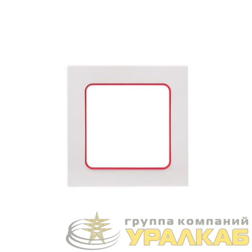 Рамка 1-м Стокгольм бел. с линией цвета красн. PROxima EKF 