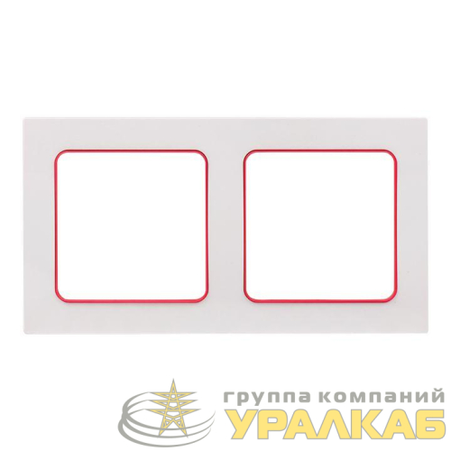 Рамка 2-м Стокгольм бел. с линией цвета красн. PROxima EKF 