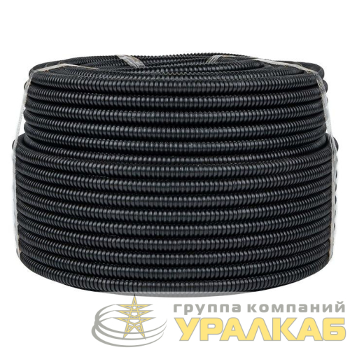Труба гофрированная ПНД d16мм с протяжкой черн. (уп.25м) Plast PROxima EKF 