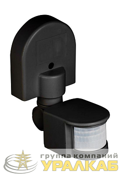 Датчик движения (ИК) MS-16Cb настен. 1200Вт 180гр. до 12м IP44 черн. PROxima EKF 
