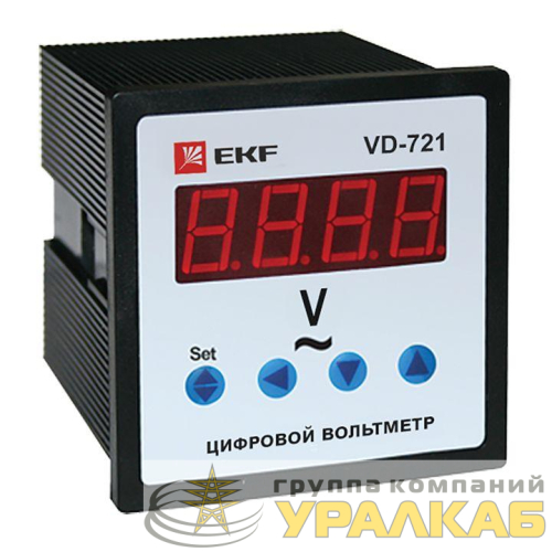Вольтметр цифровой VD-721 на панель 72х72 однофазный EKF 