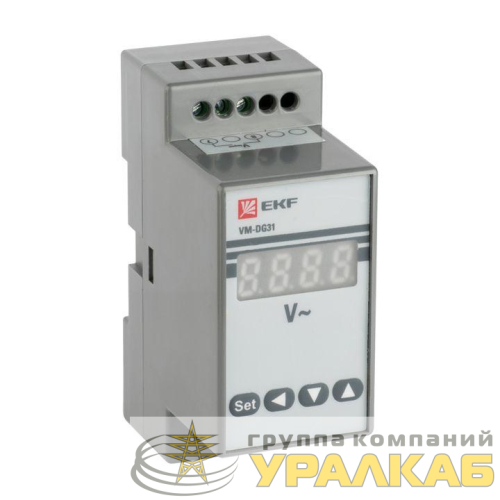 Вольтметр цифровой VD-G31 на DIN-рейку однофазный EKF 