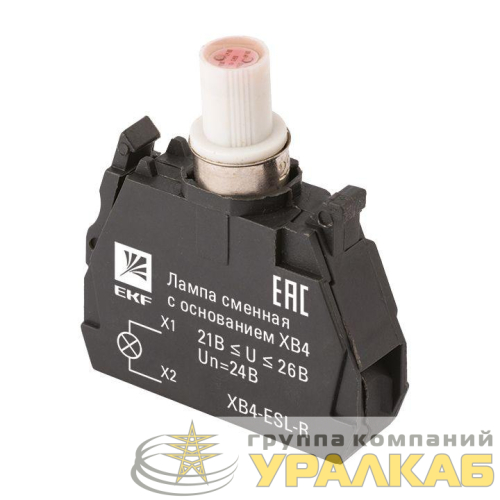 Лампа сменная с основанием XB4 красн. 24В PROxima EKF 