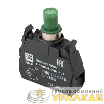 Лампа сменная с основанием XB4 зел. 230В PROxima EKF 