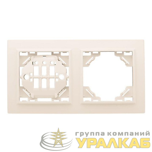 Рамка 2-м Минск горизонтальная беж. EKF 
