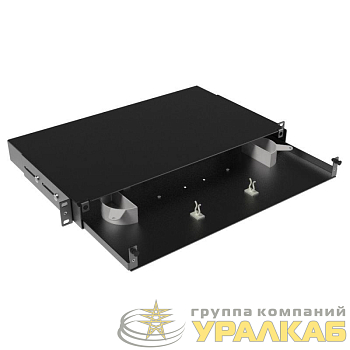 Полка оптическая выдвижная без лицевой панели неукомплектованная 1U черн. DKC 