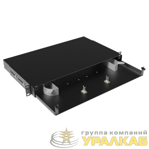 Полка оптическая выдвижная без лицевой панели неукомплектованная 1U черн. DKC 