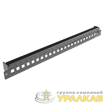 Панель лицевая для установки 24 адаптеров LC-Duplex/SC-Simplex 1U черн. DKC 