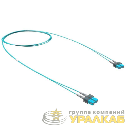 Шнур оптический коммутационный Duplex SC/UPC-SC/UPC 50/125 (OM3) 1м DKC 