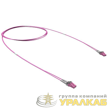 Шнур оптический коммутационный Duplex LC/UPC-LC/UPC 50/125 (OM4) 1м DKC 