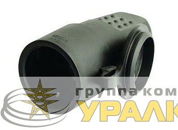 Розетка кабельная 16А IP44 2P+E 250В ввод кабеля с торца каучук черн. DKC 