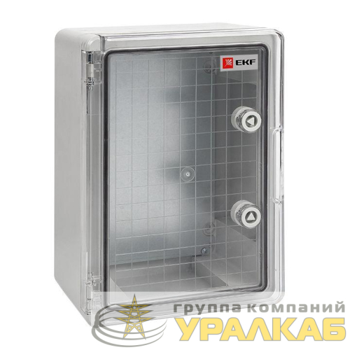 Бокс пластиковый с монтажной платой 400х300х220 IP65 прозр. дверь PROxima EKF 