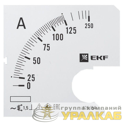 Шкала сменная для A961 125/5А-1.5 PROxima EKF 