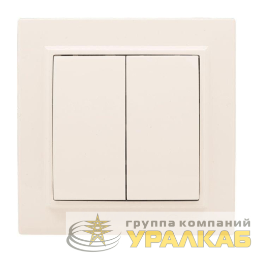 Выключатель 2-кл. СП Минск 10А IP20 беж. EKF 