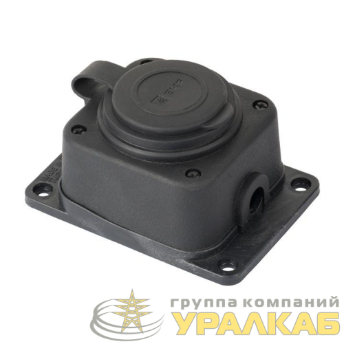 Розетка настенная 16А IP44 230В 2P+PE с защ. крышкой каучук PROxima EKF 