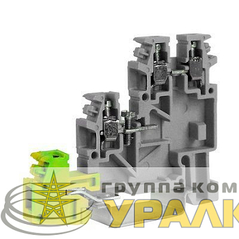 Зажим TLE.2/GR 2.5кв.мм клеммн. 3-х уровн. для подкл. датчиков; с заземл. на нижнем уровне сер. DKC 