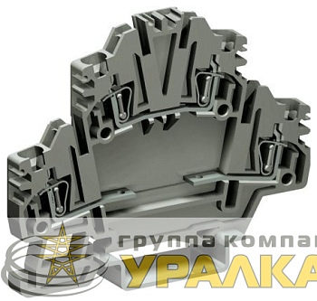 Зажим HMD.2N/X/GR клеммн. 2-х уровн. пружинный 2.5кв.мм сер. DKC 