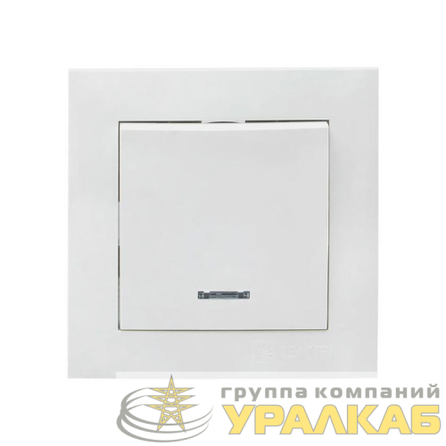 Выключатель 1-кл. СП Валенсия 10А IP20 с индикатором бел. PROxima EKF 