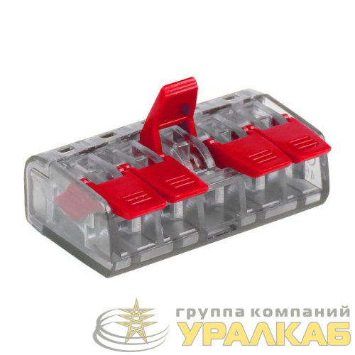 Клемма СМК 221-415 5 отверстий 0.2-4.0кв.мм (уп.4шт) PROxima EKF 