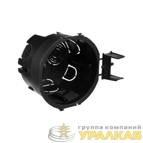 Коробка подрозеточная для сплошных стен черн. под 2 модуля безвинтов. DKC 