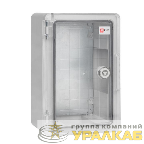 Бокс пластиковый с монтажной платой 300х200х130 IP65 прозр. дверь PROxima EKF 