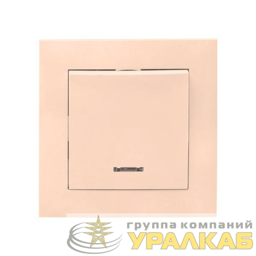 Выключатель 1-кл. СП Валенсия 10А IP20 с индикатором крем. PROxima EKF 
