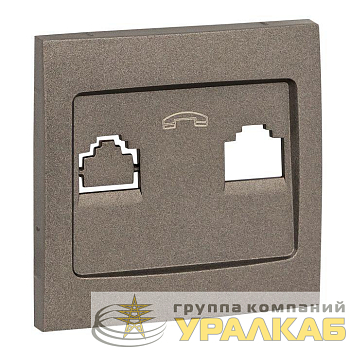 Панель лицевая Валенсия для розетки Phone 1-м графит PROxima EKF 