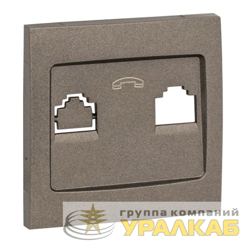 Панель лицевая Валенсия для розетки Phone 1-м графит PROxima EKF 