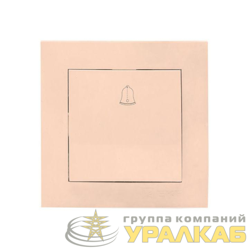 Кнопка звонка 1-кл. СП Валенсия 10А IP20 крем. PROxima EKF 