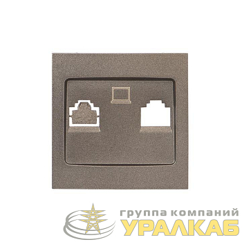 Панель лицевая Валенсия для розетки 1-м RJ-45 графит PROxima EKF 