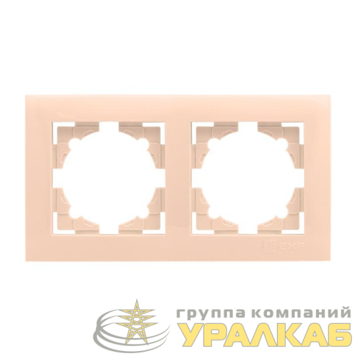 Рамка 2-м Валенсия крем. PROxima EKF 