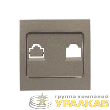 Панель лицевая Валенсия для розетки 1-м RJ-45 кашемир PROxima EKF 