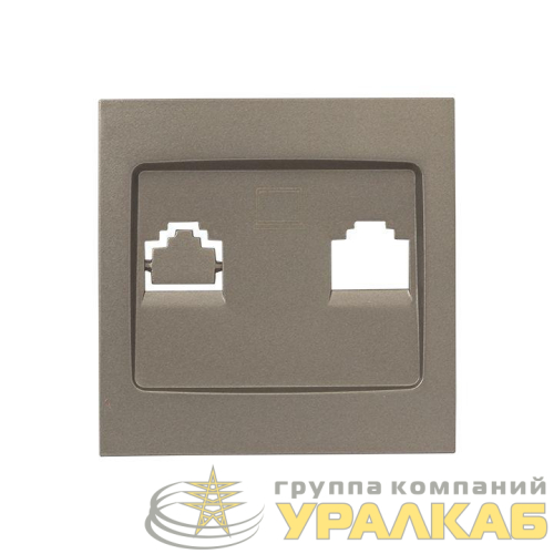 Панель лицевая Валенсия для розетки 1-м RJ-45 кашемир PROxima EKF 