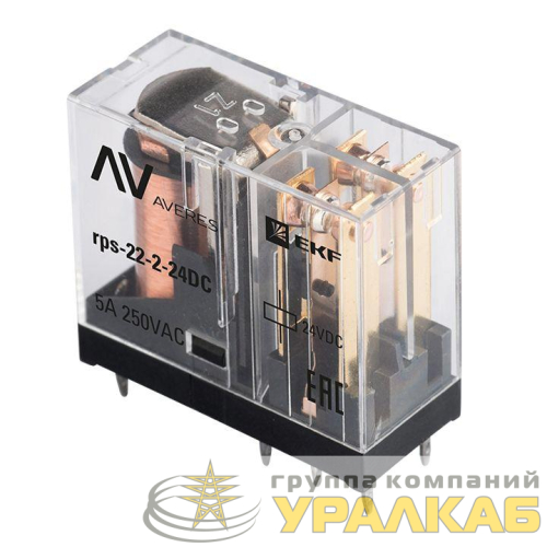 Реле промежуточное РП slim 22/2 5А 24В DC AVERES EKF 