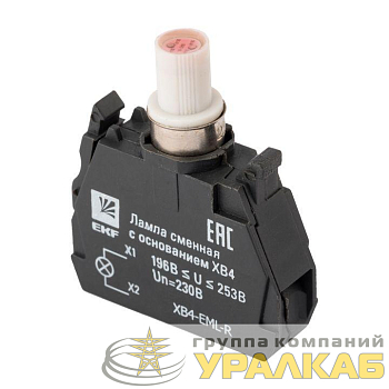 Лампа сменная с основанием XB4 красн. 230В PROxima EKF 