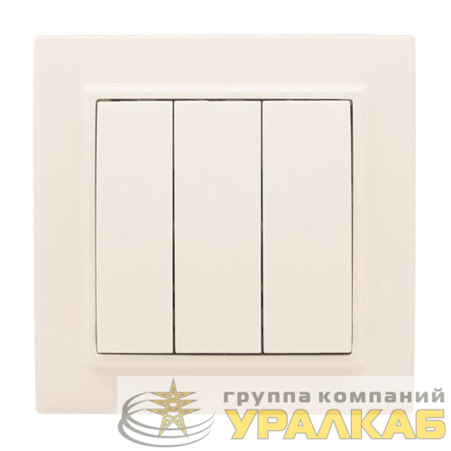 Выключатель 3-кл. СП Минск 10А IP20 беж. EKF 