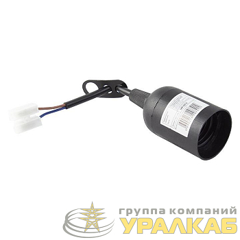 Патрон Е27 подвесной с клеммной колодкой пластик черн. PROxima EKF 
