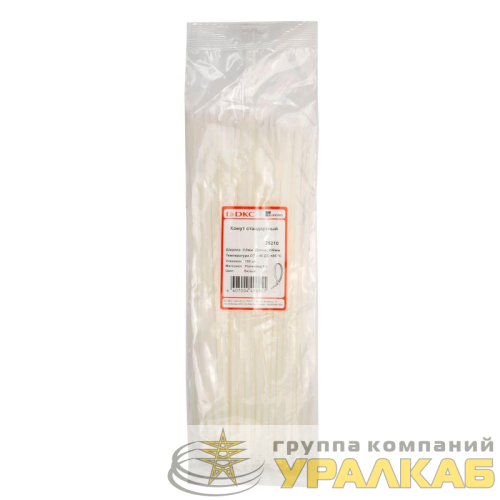 Хомут кабельный 3.6х290 полиамид бел. (уп.100шт) DKC 