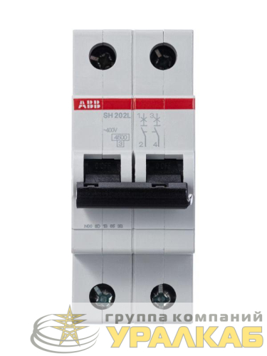 Выключатель автоматический модульный 2п C 25А 4.5кА SH202L C25 ABB 