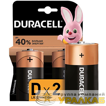Элемент питания алкалиновый D/LR20/MN 1300 BP-2 (блист.2шт) Duracell 